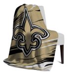 new orleans saints paint streaks gold white blanket best selling