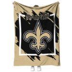 new orleans saints splatter effect gold blanket best selling
