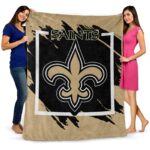 new orleans saints splatter effect gold blanket best selling