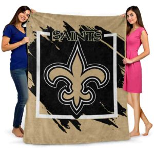 new orleans saints splatter effect gold blanket fashion forward
