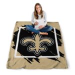 new orleans saints splatter effect gold blanket best selling