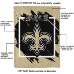 new orleans saints splatter effect gold blanket best selling