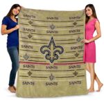 new orleans saints striped pattern gold blanket best selling