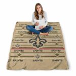 new orleans saints striped pattern gold blanket best selling