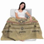new orleans saints striped pattern gold blanket best selling