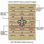 new orleans saints striped pattern gold blanket best selling