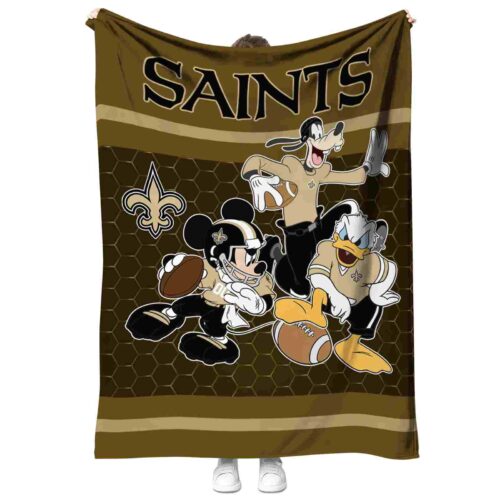 new orleans saints three musketeers gold blanket best selling