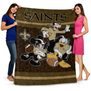 new orleans saints three musketeers gold blanket fashion forward