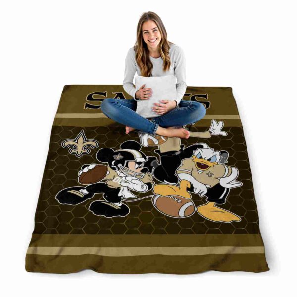 new orleans saints three musketeers gold blanket high quality