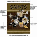 new orleans saints three musketeers gold blanket new arrival