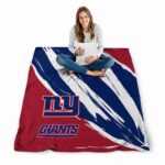 new york giants brushstrokes blue white blanket best selling