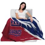 new york giants brushstrokes blue white blanket best selling