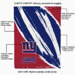 new york giants brushstrokes blue white blanket best selling