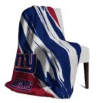 new york giants brushstrokes blue white blanket best selling