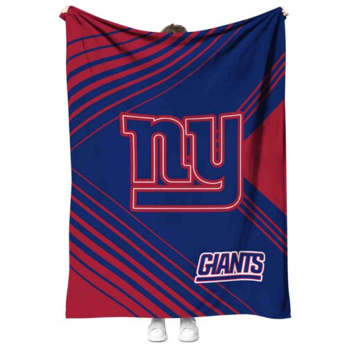 new york giants diagonal stripes blue blanket best selling