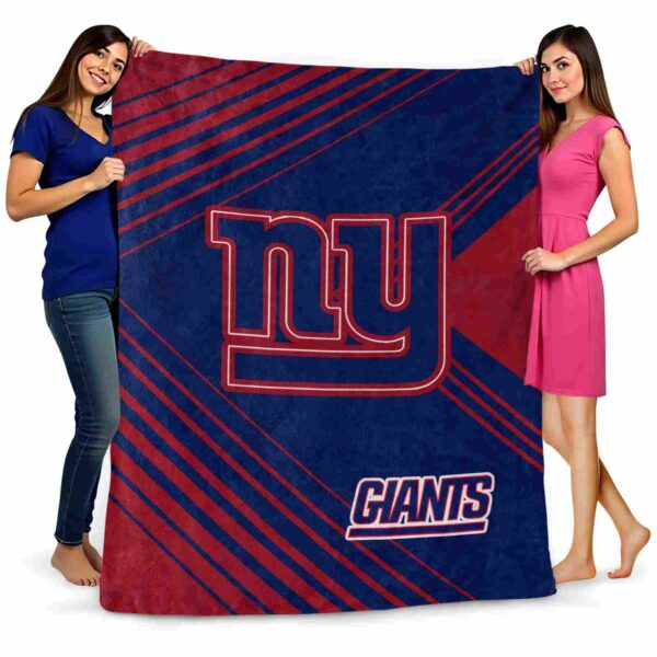new york giants diagonal stripes blue blanket fashion forward