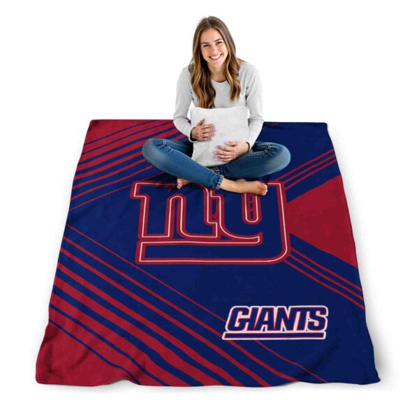 new york giants diagonal stripes blue blanket high quality