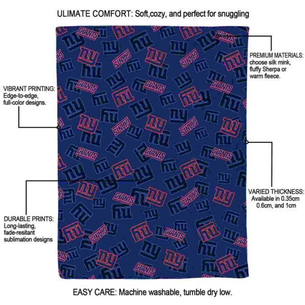 new york giants diehard fans blue blanket new arrival