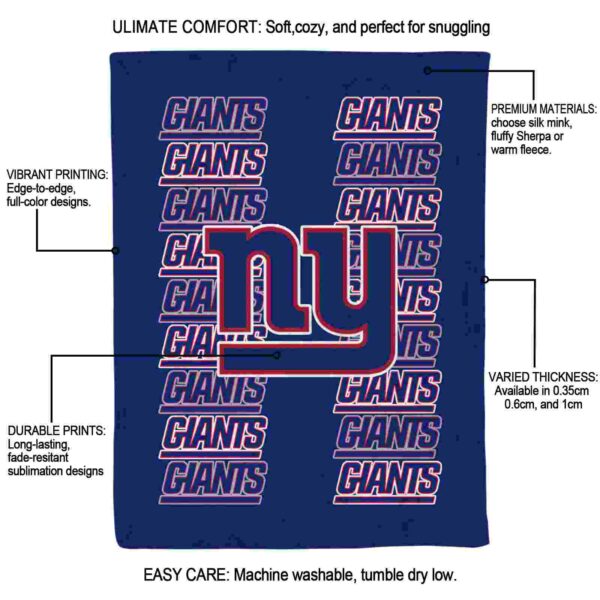 new york giants fan pride blue blanket new arrival