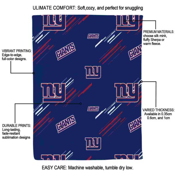 new york giants fan spirit blue blanket new arrival