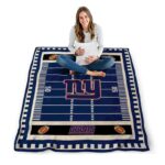 new york giants football field blue blanket high quality