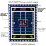 new york giants football field blue blanket new arrival