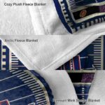 new york giants football field blue blanket premium grade