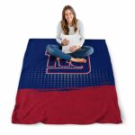 new york giants gradient dots blue blanket high quality