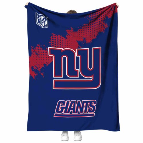 new york giants grunge texture blue blanket best selling