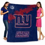 new york giants grunge texture blue blanket best selling