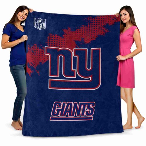 new york giants grunge texture blue blanket fashion forward