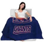 new york giants grunge texture blue blanket best selling