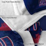 new york giants grunge texture blue blanket best selling