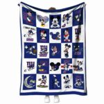 new york giants mickey minnie blue white blanket best selling