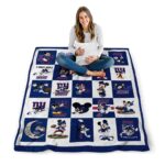 new york giants mickey minnie blue white blanket high quality