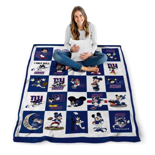 new york giants mickey minnie blue white blanket high quality