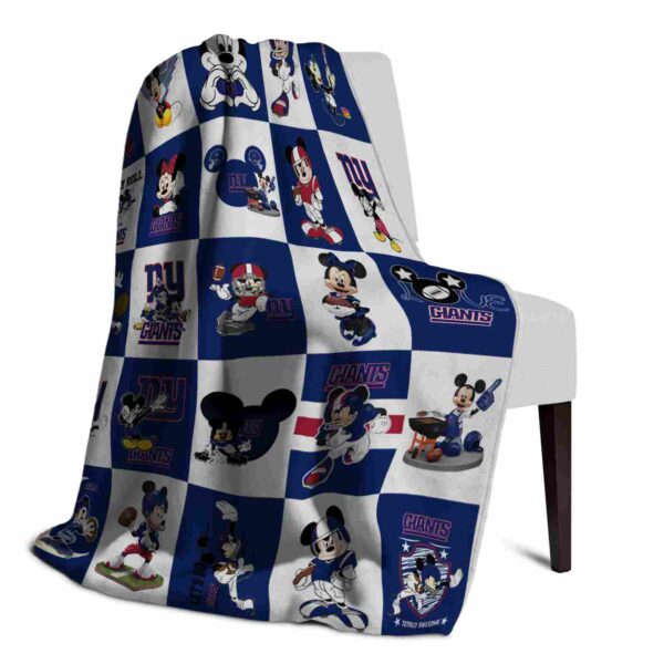 new york giants mickey minnie blue white blanket top rated