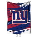 new york giants paint streaks blue white blanket best selling