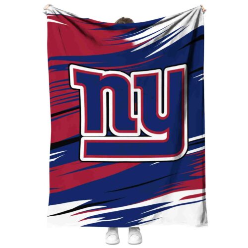 new york giants paint streaks blue white blanket best selling