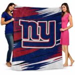 new york giants paint streaks blue white blanket best selling