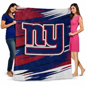 new york giants paint streaks blue white blanket fashion forward