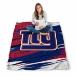 new york giants paint streaks blue white blanket best selling