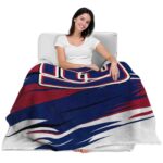 new york giants paint streaks blue white blanket best selling