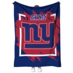new york giants splatter effect blue blanket best selling