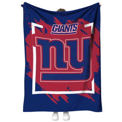 new york giants splatter effect blue blanket best selling