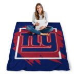 new york giants splatter effect blue blanket best selling