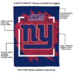 new york giants splatter effect blue blanket best selling
