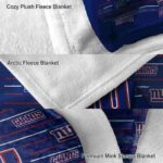 new york giants striped pattern blue blanket best selling