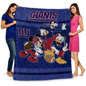 new york giants three musketeers blue blanket fashion forward