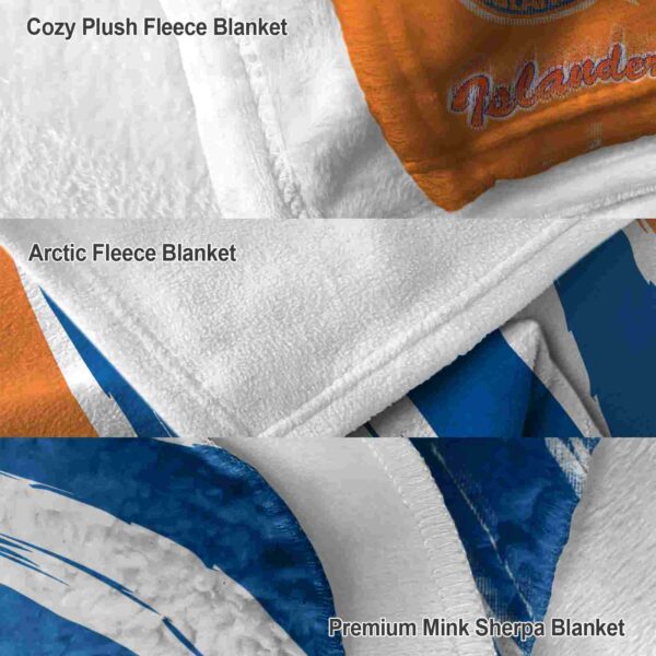 new york islanders brushstrokes blue white blanket premium grade